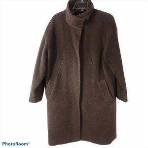 Hilary RADLEY Taupe Wool Alpaca Blend Long Coat-8